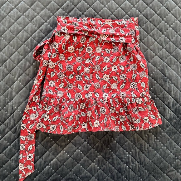 Isabel Marant Etoile Tempster Linen Wrap Mini Skirt - Picture 5 of 8